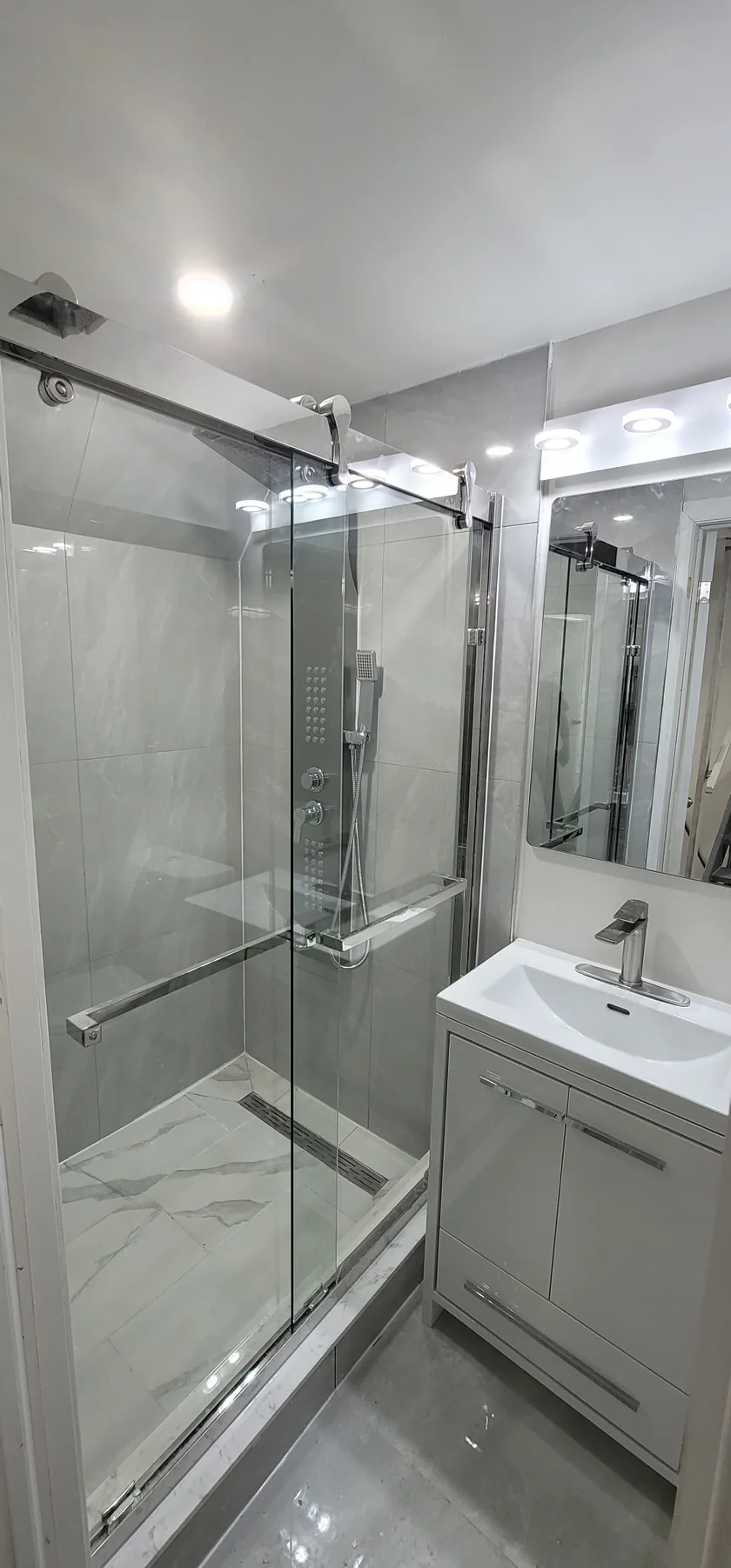 Glass shower renovation